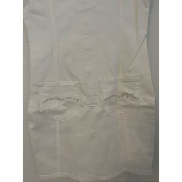 Desigual White Embroidered and Lace Detail Shirt Dress NEW - Picture 6 of 10